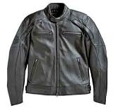 Harley Davidson Men's Reflective Skull Leather Jacket. Reflective piping and embroidery. 98099-07VM