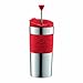 Read BODUM Travel Press Set Small Stainless Steel Coffee Maker with Extra Lid, Vacuum, 0.35 Litre/ 12 oz, Red Details BODUM Travel Press Set Small Stainless Steel Coffee Maker with Extra Lid, Vacuum, 0.35 Litre/ 12 oz, Red