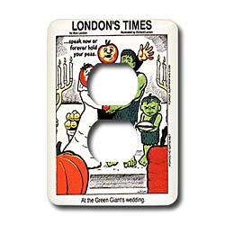 Londons Times Funny Music Cartoons - Green Giant s Wedding - Light Switch Covers - 2 plug outlet cover