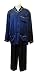 Apparel : Sirisha Men's Classic Satin Silk Pajamas, G2, Midnight Blue