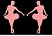 BALLERINA DANCERS Set of 2 Vinyl Stickers/Decals (Left & Right Facing)