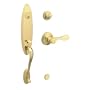 Schlage FA360 ASH 505 CHP 605 LH Ascroft Single Cylinder Handleset with Left Hand Champagne Lever In