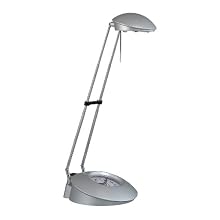 Lite Source LS-20247SILV Timely Clock Desk Lamp, Silver