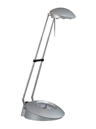 Lite Source LS-20247SILV Timely Clock Desk Lamp, Silver