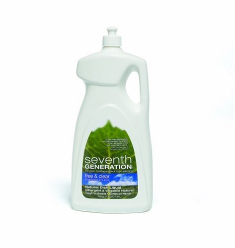 Seventh Generation Liquid Dish Detergent, Free & Clear, 48-Ounce Bottles (Case of 6)