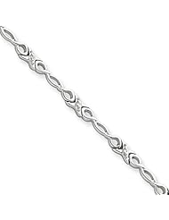 Diamond Crisscross Tennis Bracelet in Sterling Silver-7 inch