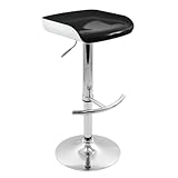 LumiSource Sleek Hydraulic Bar Stool, White/Black