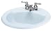 American Standard 0427.444.225 Cadet Vitreous China Round Countertop Sink with Faucet Holes on 4-Inch Centers, Daydream