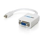 Cables To Go 54163 9in Mini DisplayPort Male to HD15 VGA Female Adapter Cable (White)