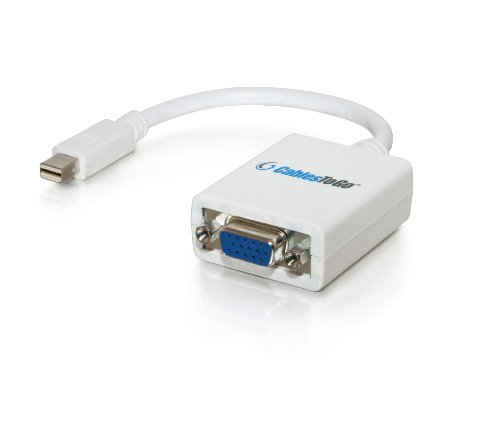 C2G / Cables to Go 54163 Mac-Compatible Mini DisplayPort 1.1 Male to HD15 VGA Female Adapter Cable, 9-Inch