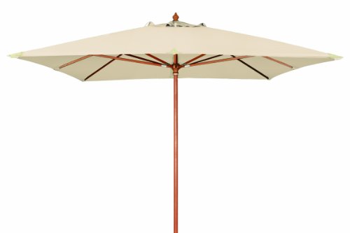 Doppler 80995XQ900 Sonnenschirm Monte Carlo Luxus 3 x 3 m, 8-teilig,natur