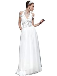 Fitted Chiffon Evening Dress/Prom Dress  with a Brush/Sweep Train 