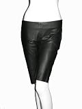 Review   / HACHE Soft Leather Long Shorts in Black