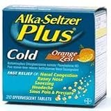Search : Alka-Seltzer Plus Cold Medicine Orange Effervescent Tablets - 20 Ea