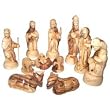 Olive wood Nativity pieces set - Standard (7x5 to 16.5x5.5 cm or 2.8x2 to 6.5x2.2")