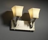 IMAGE OF Justice Design Group CNDL-8992-MBLK Matte Black Square CandleAria Rustic / Country 2 Light 16.5