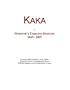 Kaka: Webster's Timeline History, 1643 - 2007