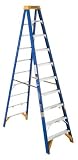 Werner OBEL10 Old Blue Electricians Jobstation 10-Foot 375-Pound Duty Rating Fiberglass Stepladder/Jobstation
