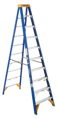 Childrens Toyshop  Tools & Hardware : Werner OBEL10 Old Blue Electricians Jobstation 10-Foot 375-Pound Duty Rating Fiberglass Stepladder/Jobstation