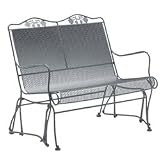 Brentwood High Back Gliding Love Seat - Wrought Iron Patio Furniture