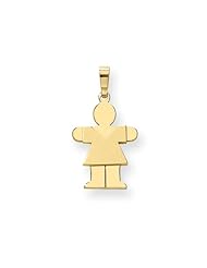 14k Yellow Gold Girl Charm