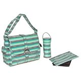 Laminated Buckle Bag - Chameleon Stripes Blue