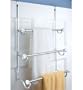 CHROME Over Door TOWEL RACK holder bathroom shower NEW