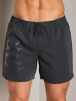 Emporio Armani Dragon Logo Techno Swim Shorts Marine