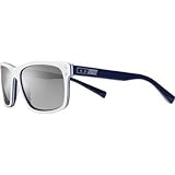 Nike Vintage 80 Sunglasses - EV0632 (White/Blue Frame/Grey With Silver Mirror Lens)