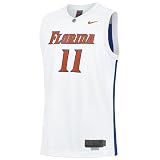 Nike Florida Gators #11 White Replica Basketball Jersey