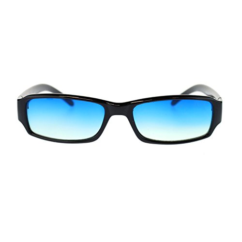 Bright Light Oceanic Color Lens Small Face Narrow Rectangular Sunglasses