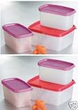 Tupperware Freezer Square Round Container Set of 6