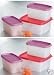 Tupperware Freezer Square Round Container Set of 6