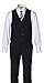 Boys Slim Fit Black Suit in Toddlers to Boys Sizing