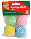 Good Girl Sponge Foam Balls Toy For Cats & Kittens - 4 Pack
