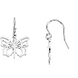 14K White Gold Butterfly Ballet Earrings - 20.00x19.00mm