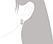 Sterling Silver with 14kt Yellow Gold Plated Accents Double Plumeria Synthetic CZ Drop Earrings