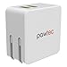 Pawtec Dual 2-Port Foldable Compact USB Travel Wall Charger 5V 4.2A / 21W Apple & Android Smart Circuit Optimized For iPhone, iPad, Galaxy, Smartphones, & Tablets with Storage Sleeve for iPhone 6s 6 / 6s 6 Plus / SE / iPad Pro / iPad Mini, iPod, LG, Samsung Galaxy S7 / Note 6 / Note 5, Power Banks (White)