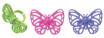 BUTTERFLY CAKE CUPCAKE RINGS PARTY FAVORS *12*