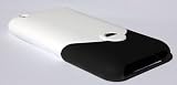 KingCase iPhone 3G & 3GS Rubberized Slim Slider Case (White & Black)