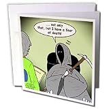 Rich Diesslins Londons Times Cartoons - Deaths Fear of Dying - Greeting Cards-12 Greeting Cards with envelopes