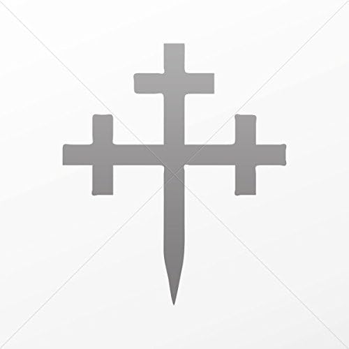 Decal Sticker Ancient Cross Decoration Motorbike Bicycle Vehicle ATV c Gray (8 X 6.84 In)