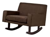Nurseryworks Storytime Rocker in Microsuede in Mocha with Dark Legs