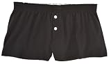 Adult Womens Cut Cotton Jersey Boxer Shorts Black