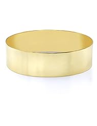 14K Gold Flat Bangle Bracelet, 19mm (3/4") [Jewelry]