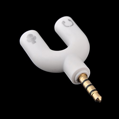 Samway white 3.5mm stereo trrs 4pole plug to 3.5mm mic …