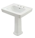 TOTO LPT530.8N-01 Promenade Lavatory and Pedestal with 8-Inch Centers, Cotton White