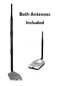 1000mW 1W 802.11b/g USB Wireless WiFi Network Adapter With Original Alfa Screw-On Swivel 9dBi Rubber Antenna *Strongest on the Market*