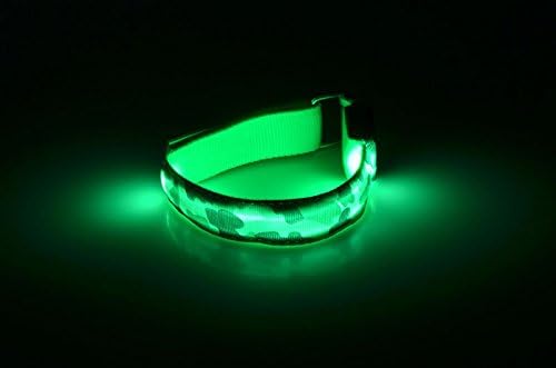 Chiefmax Adjustable LED Light Up Camo Bracelet / Necklace for Dance Party, Rave, Concert, Club (Punk Dog Collar Style)