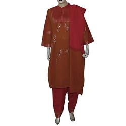 Fashion Trends For Summer Salwar Kurti Cotton Printed Embroidered Size M (slk343a)